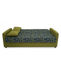 Amy Sofa Bed Mustard/Blue Polyester Fabric
