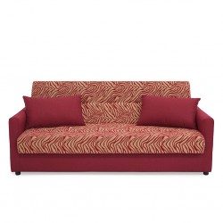 Amy Sofa Bed Red Col Polyester Fabric