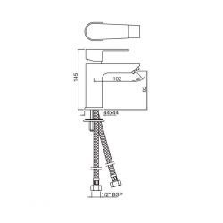 Aria Single Lever Basin Mixer ARI-CHR-39001B