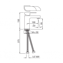 Alive Single Lever Bassin Mixer Without Popup ALI-CHR-85011B