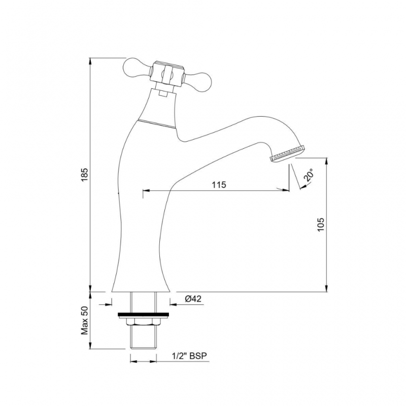 Jaquar Queen Bassin Tap QQPCHR7011PM