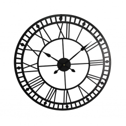 Metal Frame Wall Clock Black ( MLM 710397)