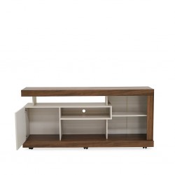 Gramado Low TV Cabinet Off White/Walnut PB