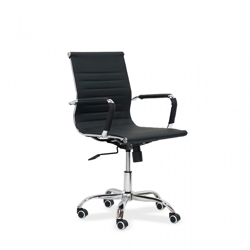 Stellar Daisy Low Back Chair Black