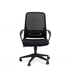 Stellar Borage Medium Back Chair Black