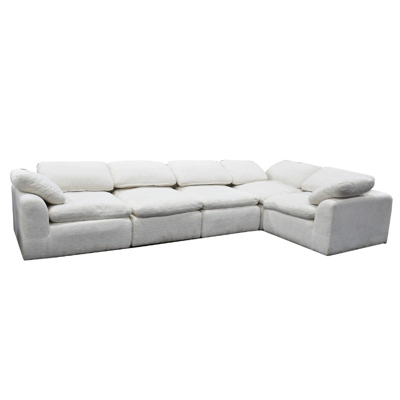 Aissance Modular Sofa+Armless Chair Ivory