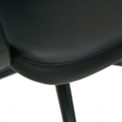 Stellar Begonia Low Back Chair Black