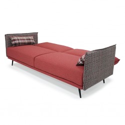 Tiana Sofa Bed Red Fabric
