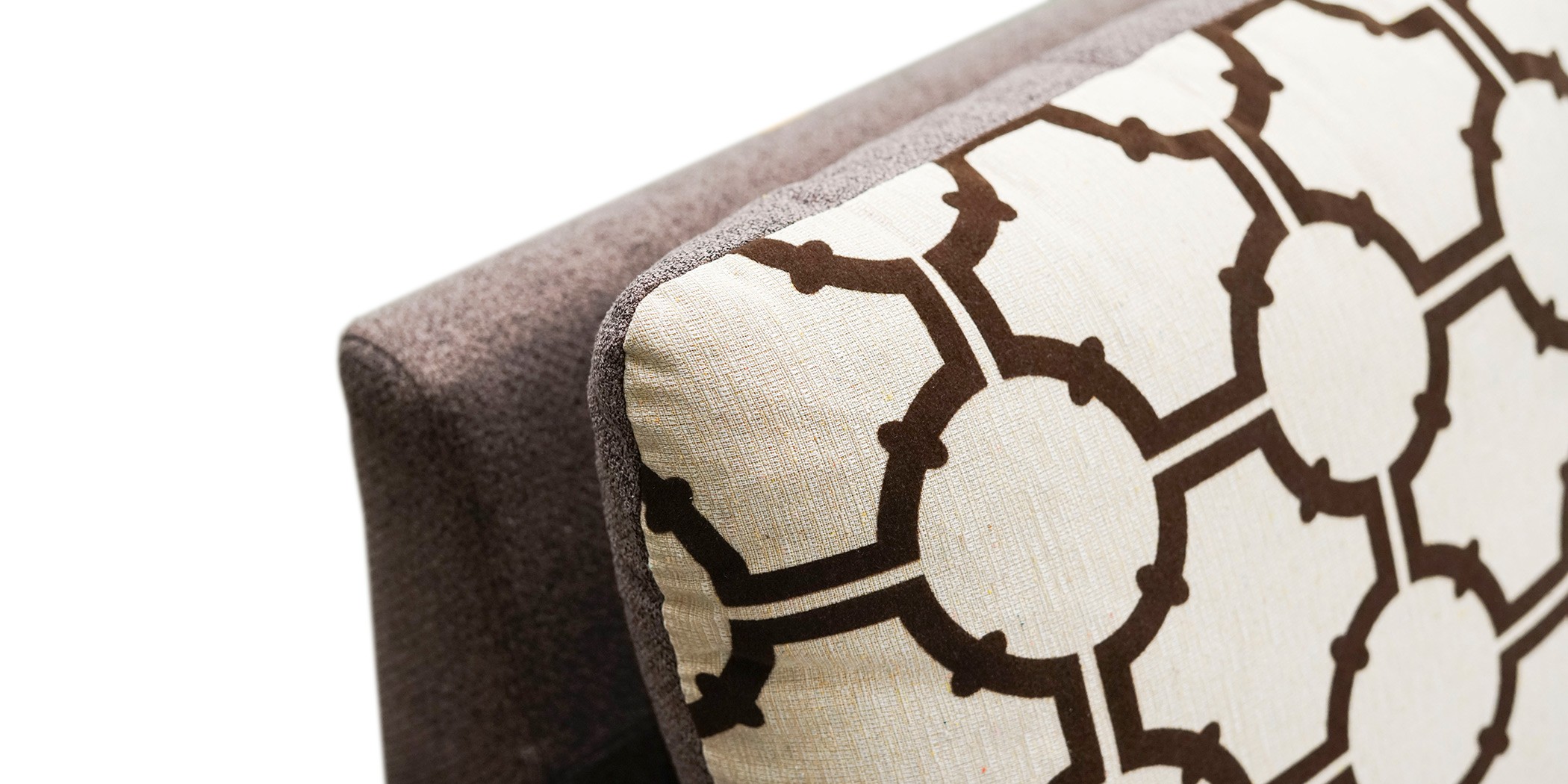 Wenlo 3+2+1 Brown W/Beige & Brown Pattern