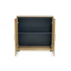 Stellar Gardenia Filling Cabinet Light Brown Oak & Black