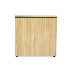 Stellar Gardenia Filling Cabinet Light Brown Oak & Black