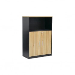 Stellar Iris Filling Cabinet Light Brown Oak & Black PP