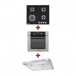 Ocean OC GCH 6310 N PRO G Built-in Hob + Ocean OC EO 69 I A Built-in Oven + Ocean OCSCHV64ICE Cooker Hood