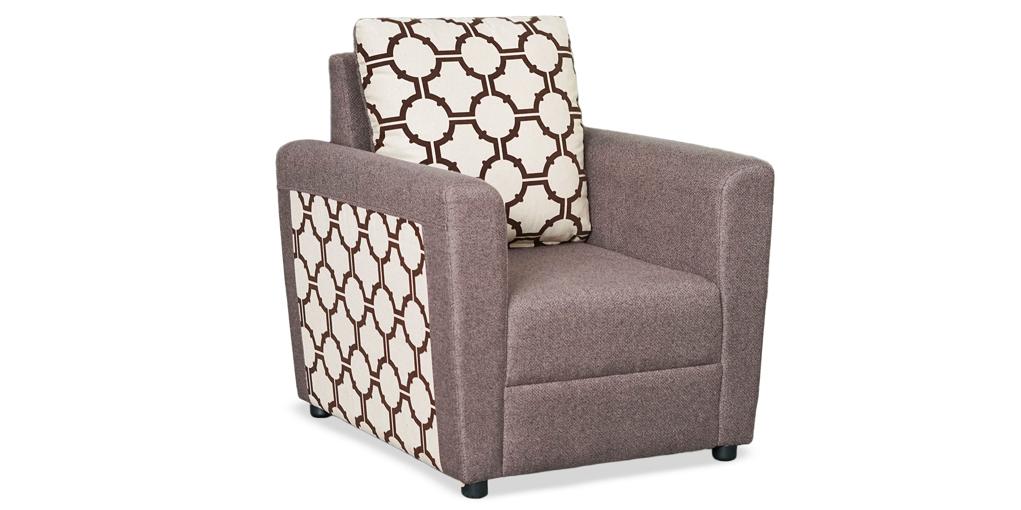 Wenlo 3+2+1 Brown W/Beige & Brown Pattern