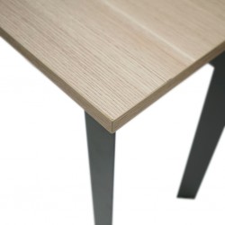 Stellar Diascia Office Desk Wood & Dark Grey