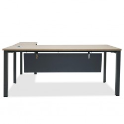 Stellar Diascia Office Desk Wood & Dark Grey