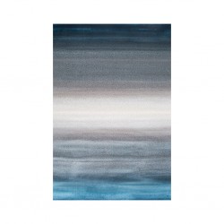 Rug 160x230 cm 100% Polyester Dark Grey & Bleu