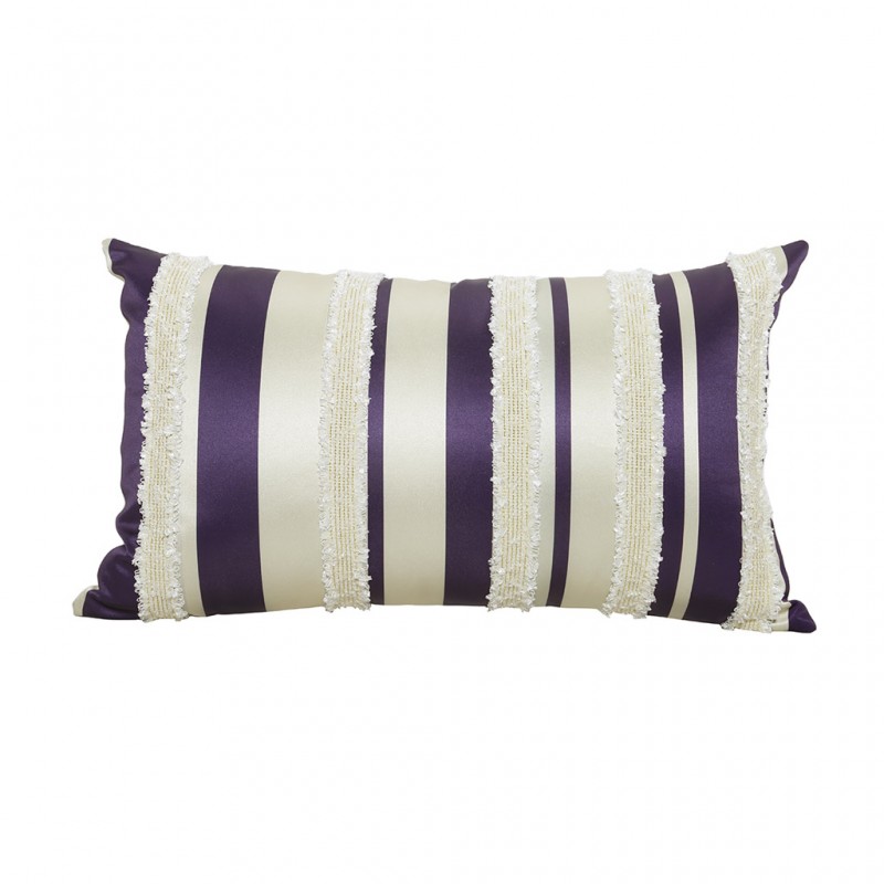 Cushion 30x50cm Purple & Beige