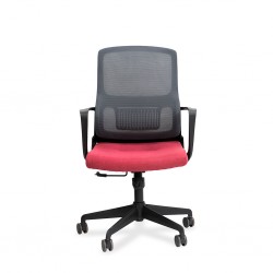 Stellar Maritima Medium Back Chair Light Grey & Red
