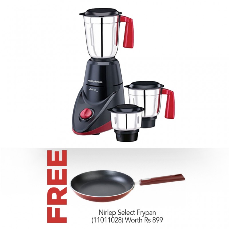 Morphy Richards AeroPlus BK 500W 2YW Mixer Grinder & Free Nirlep Select