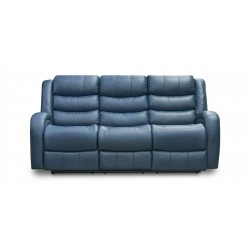 Veneto Sofa 3+2 in Blue Leather Gel