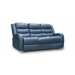 Veneto Sofa 3+2 in Blue Leather Gel