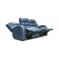 Veneto Sofa 3+2 in Blue Leather Gel