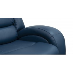 Veneto Sofa 3+2 in Blue Leather Gel