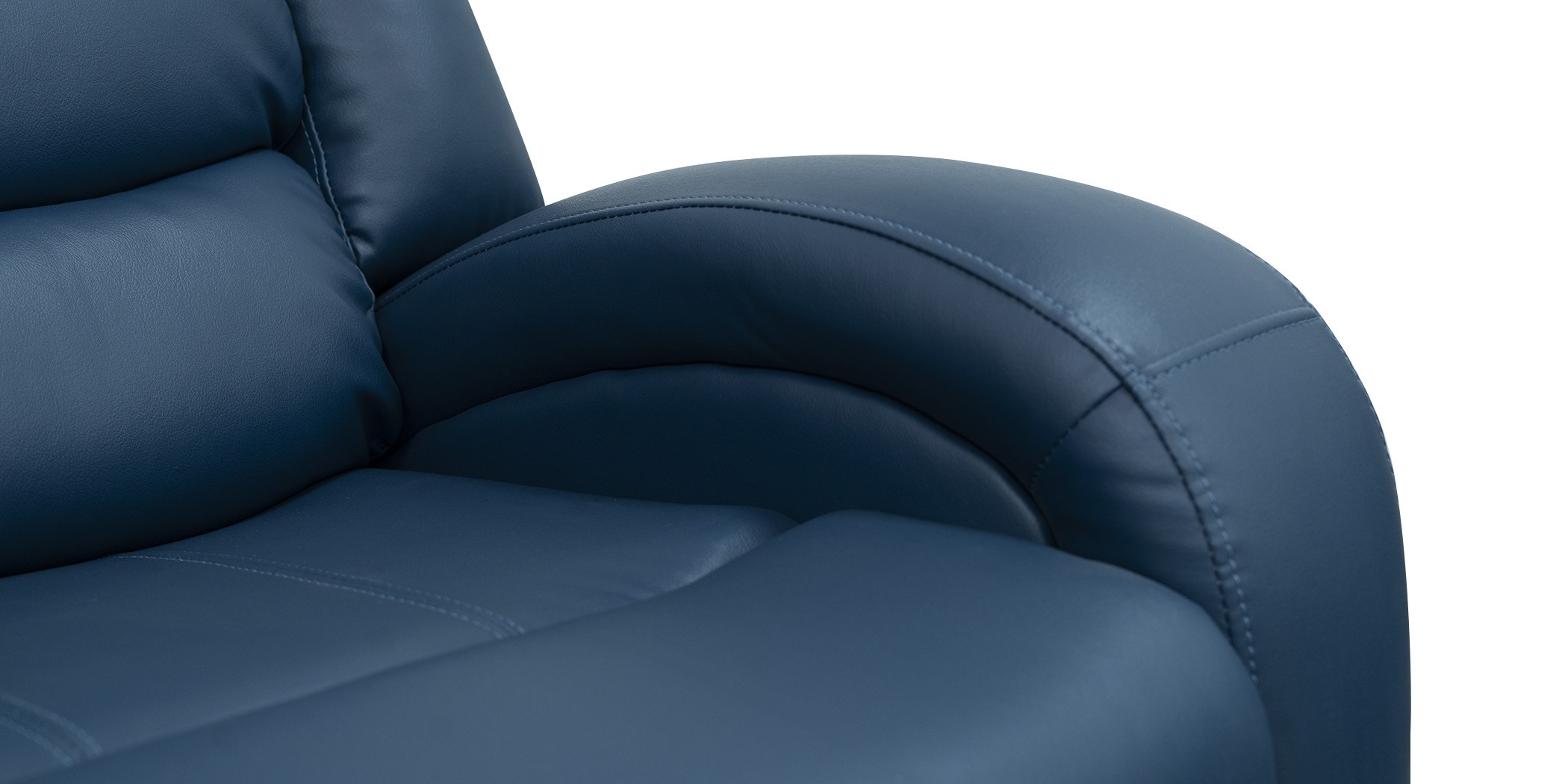 Veneto 3+2 Fabric Blue Leather Gel