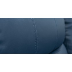 Veneto Sofa 3+2 in Blue Leather Gel