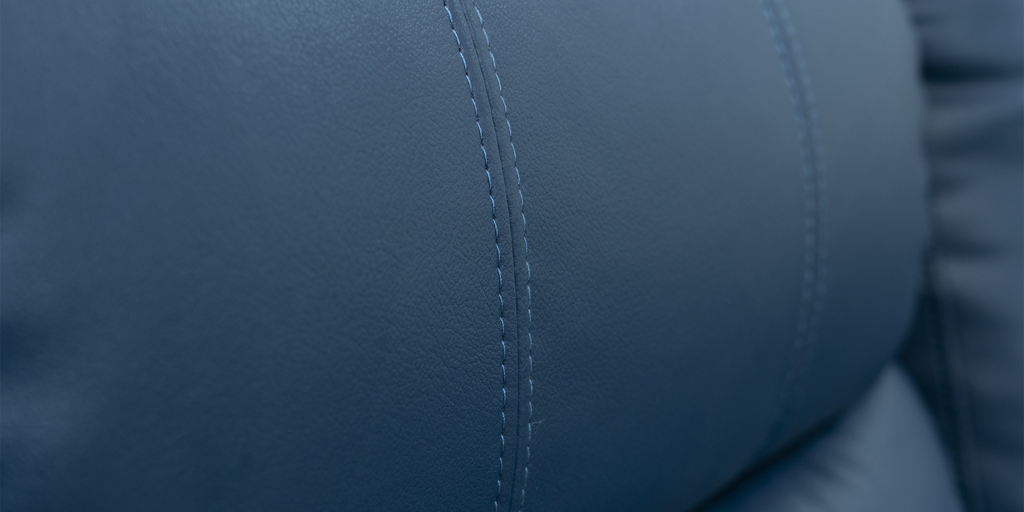 Veneto 3+2 Fabric Blue Leather Gel