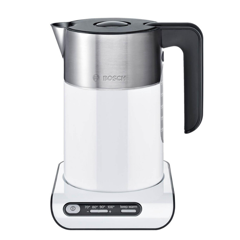 Bosch TWK8611P 1.5L WH/ S.Steel Styline Kettle