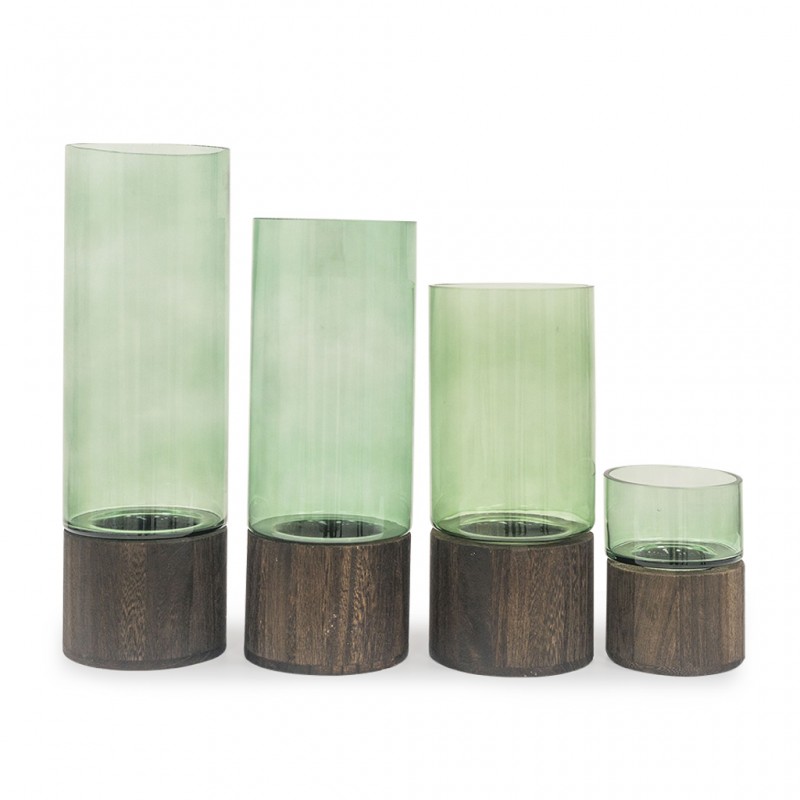 Set of 4 Glass Vases