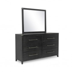 California Dressing Table With Mirror Dark Brown