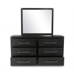 California Dressing Table With Mirror Dark Brown