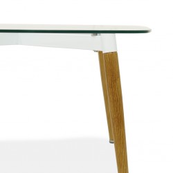 Aria Square Coffee Table Metal & Transparent Glass