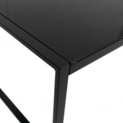 Jenna Coffee Table Metal & Black Glass