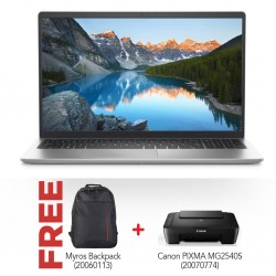 Dell 3511 Silver 11th Gen Intel core i5 & Free Myros Backpack / Carry Case & Free Canon PIXMA MG2540S Black