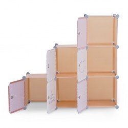 Modular wardrobe with 6 cubes girl