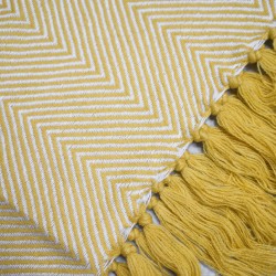 Throw 130x0.5x160 cm Yellow