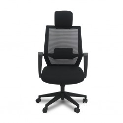 Stellar Ballota High Backrest With Head Rest Black