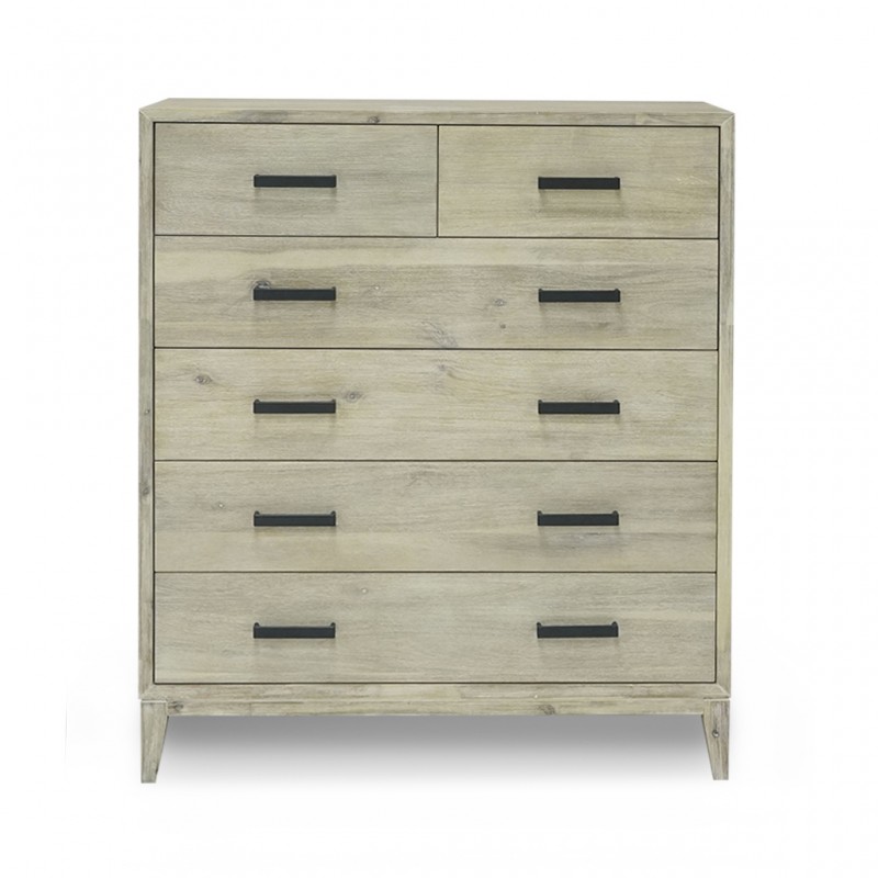 Brisbane Chest of 6 Drawers Brushed Acacia Brisbane Chest of 6 Drawers Brushed Acacia
