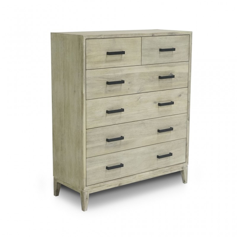 Brisbane Chest of 6 Drawers Brushed Acacia