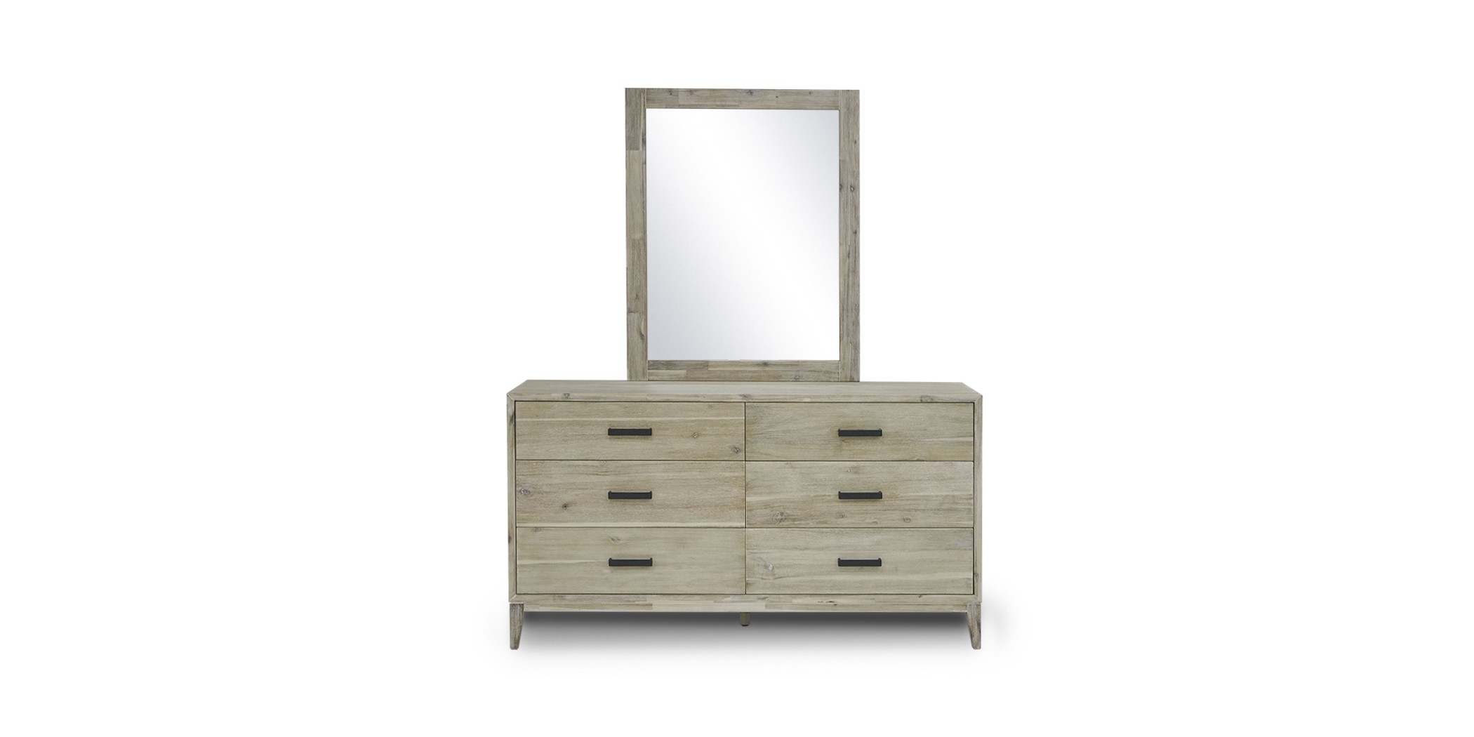 Brisbane Dressing Table With Mirror Brushed Acacia