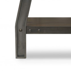 Perry Side Table Rustic Brown & Gunmetal