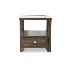 Plumeria Side Table Charcoal Brown