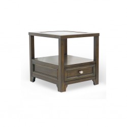 Plumeria Side Table Charcoal Brown