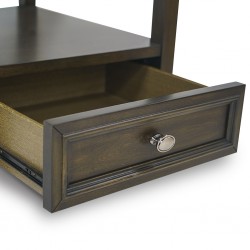 Plumeria Side Table Charcoal Brown