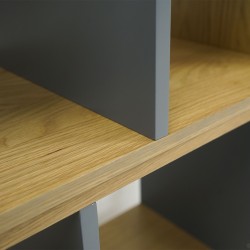 Kya Extending Shelves Oak and Grey