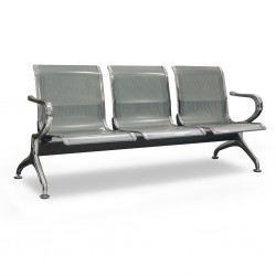 Waiting Chair Silver Grey 3 Seater REF 9003